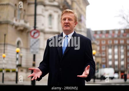 File photo dated 19/03/23 of Deputy Prime Minister Oliver Dowden, who will warn that 'global regulation is falling behind current advances' in artificial intelligence in a speech to the UN General Assembly. Mr Dowden will speak on Friday to tell the 193 UN member states that they must take action to make AI safe. Stock Photo