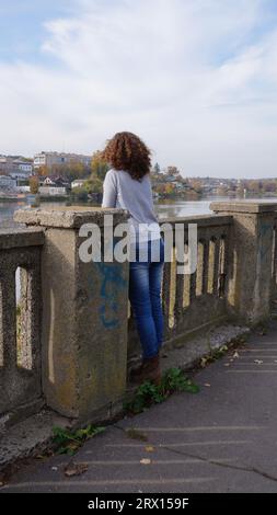 Portrait of girl at the embankment Stock Photo - Alamy