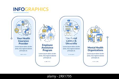 2D online therapy layout with thin line icons concept Stock Vector