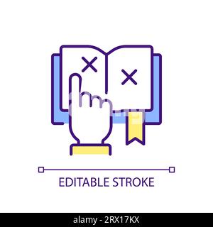 2D colorful dyslexia strengths icon Stock Vector