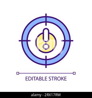 2D colorful dyslexia thin linear icon Stock Vector