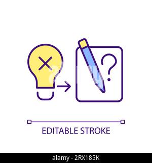 2D colorful spelling difficulties icon Stock Vector