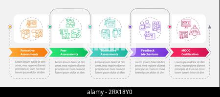 MOOC layout with colorful linear icon concept Stock Vector