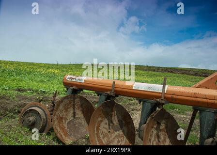 An agricultural landscape in Cartago province, Costa Rica Stock Photo