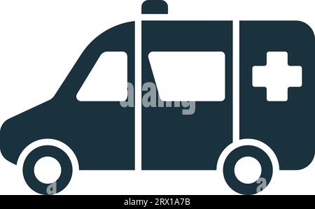 Ambulance icon. Monochrome simple sign from transportation collection. Ambulance icon for logo, templates, web design and infographics. Stock Vector
