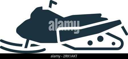 Snowmobile icon. Monochrome simple sign from transportation collection. Snowmobile icon for logo, templates, web design and infographics. Stock Vector