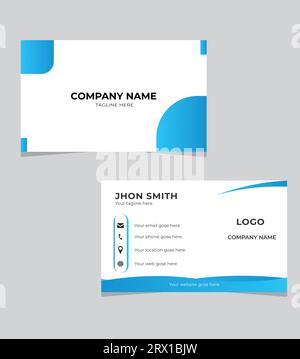Professional creative business card template design Stock Vector