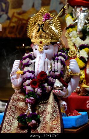 Statue of Lokmanya Tilak and idol of Lord Ganesh established by him in ...