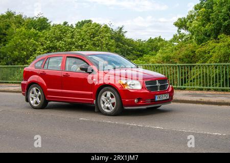 2009 Red Dodge (usa) Caliber SXT D; Stock Photo