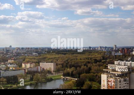 Belarus, Minsk - 08 august, 2023: View of the city from above Stock Photo