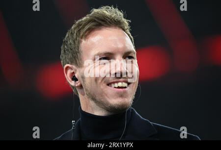 FILED - 08 March 2023, Múnich;: Julian Nagelsmann during the second leg of the Champions League round of 16 match between Bayern Munich and Paris Saint-Germain. The German Football Association (DFB) announced today that Julian Nagelsmann will be the new German national team coach and will initially take over until the end of Euro 2024, which will be played in Germany. Photo: Sven Hoppe/dpa Stock Photo