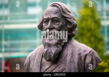 A statue of Rabindranath Tagore, the Nobel Laureate and accomplished poet who was a friend of W.B. Yeats. Sligo, Ireland Stock Photo