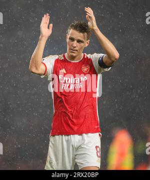 London, UK. 20th Sep, 2023. Arsenal v PSV Eindhoven - Champions League - Emirates Stadium Arsenal's Martin Odegaard during the Champions League match at The Emirates. Picture Credit: Mark Pain/Alamy Live News Stock Photo