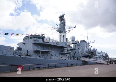 Royal Navy Frigate HMS Iron Duke F234 and Destroyer HMS Daring D32 ...