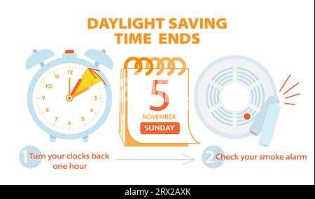 End of summer time, shift, clock, change Stock Photo - Alamy