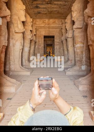 Interior View with an Ancient Egyptian Statues of Ramesses linked to