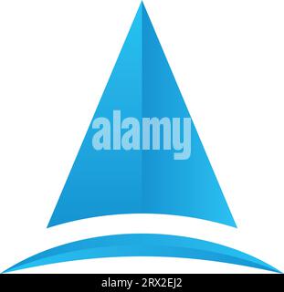 3d A letter logo concept Stock Vector