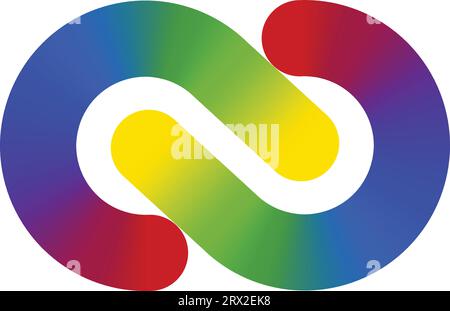 Dynamic colorful infinity logo concept Stock Vector