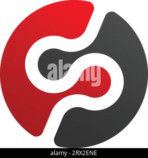 Abstract circle design dp letter logo concept Stock Vector
