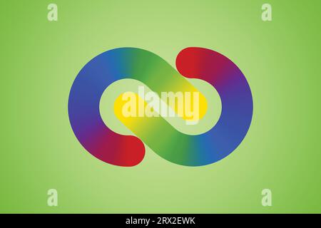Dynamic colorful infinity logo concept Stock Vector