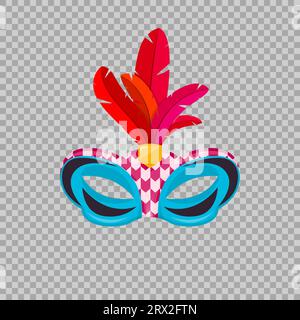 Venetian carnival mask hand painted isolated on a transparent ...
