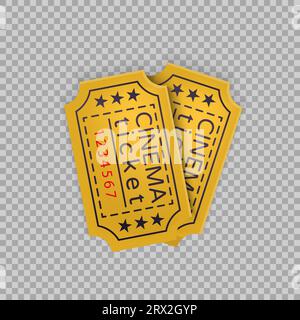 Theater ticket isolated on transparent background Stock Vector Image ...