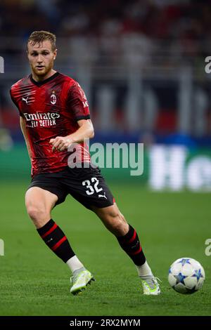 Tommaso Pobega of AC Milan in action during the UEFA Champions League football match between AC Milan and Newcastle United FC. Stock Photo