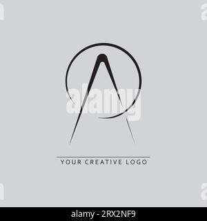 A logo with vectorize format, name, company. brand Stock Vector