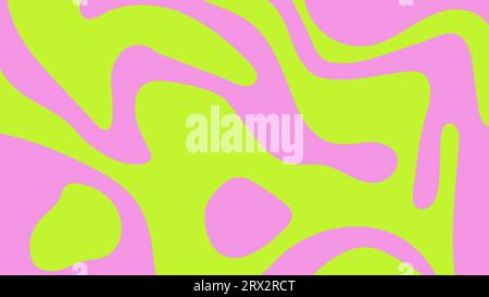 Cool abstract background in y2k style. Trippy psychedelic pattern. Trendy groovy vector design. New aesthetic backdrop with marble effect. Funky Stock Vector