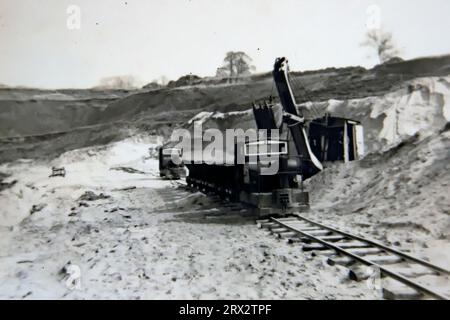 Leighton Buzzard sand railway 1975 from my original photographs. The isolated section at New Trees quarry Stock Photo