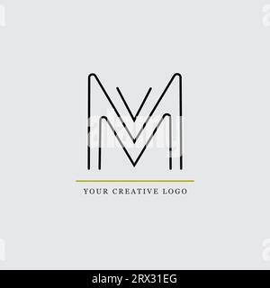 M logo, company, name, brand, vectorize format Stock Vector