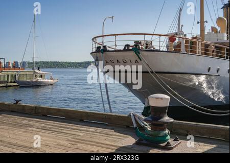 Downtown Halifax Waterfront Docks, Halifax, Nova Scotia, Canada, North America Stock Photo