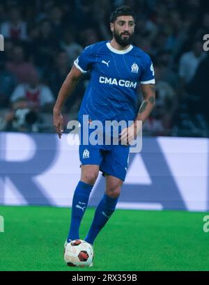 Samuel Gigot   of Olympique Marseille during the UEFA League Europa football match between Ajax Amsterdam and Olympique Marseille on September 21, 2023 at Amsterdam ArenA stadium in Amsterdam, Netherlands - Photo Laurent Lairys / DPPI Stock Photo