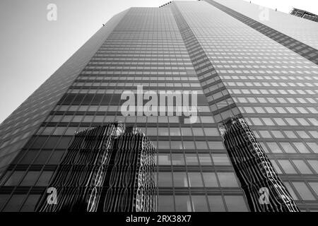 The 22 Bishopsgate Building with a Reflection of The Nearby Tower 42 Building, City of London, London, UK. Stock Photo