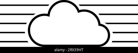 Cloud cloudy template create logo cloud data repository, vector template Stock Vector