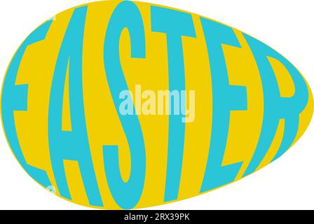 Easter eggs with the word Easter, vector Stock Vector