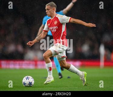 London, UK. 20th Sep, 2023. 20 Sep 2023 - Arsenal v PSV Eindhoven - Champions League - Emirates Stadium Arsenal's Leandro Trossard during the Champions League match at The Emirates. Picture Credit: Mark Pain/Alamy Live News Stock Photo