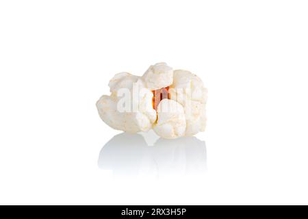 popcorn macro on a white background close-up Stock Photo