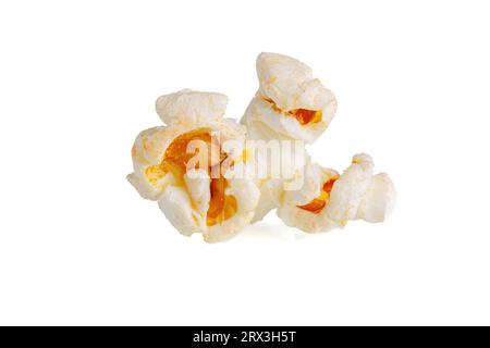 popcorn macro on a white background close-up Stock Photo
