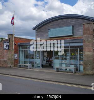 Bamburgh, England - 13 July, 2023: Entrance to the Grace Darling Museum, in Bamburgh, Northumberland Stock Photo