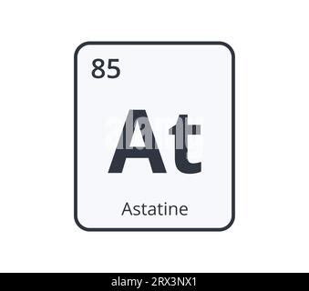 Astatine symbol. Element number 85 of the Periodic Table of the ...