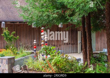 Gualala Arts Center in Gualala, California, off the scenic state road 1, along California's northern coast. Stock Photo