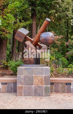 Gualala Arts Center in Gualala, California, off the scenic state road 1, along California's northern coast. Stock Photo