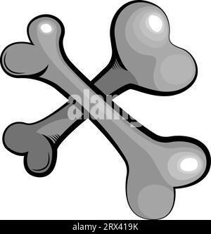 Bones tattoo , illustration, vector on a white background. Stock Vector