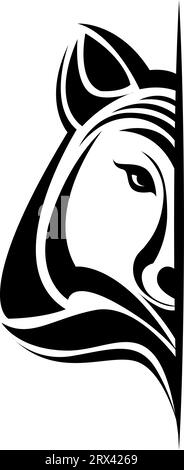 Bear head tattoo, tattoo illustration, vector on a white background. Stock Vector