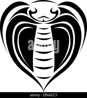 Snake tattoo, tattoo illustration, vector on a white background. Stock Vector