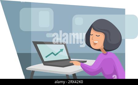 Woman on working day, illustration, vector on a white background. Stock Vector