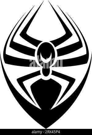 Spider tattoo, tattoo illustration, vector on a white background. Stock Vector