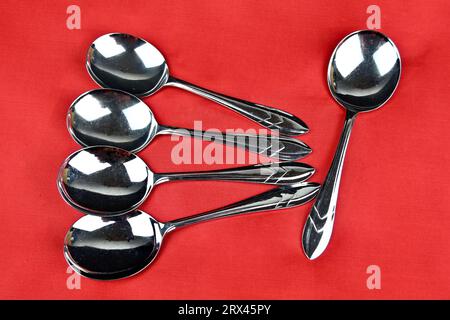 Vintage PINRO Spoons by Pinder Brothers of Sheffield. Est 1877 Stock Photo