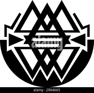 Tattoo ornament, tattoo illustration, vector on a white background. Stock Vector
